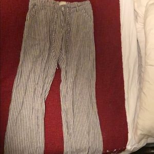 Striped linen pants